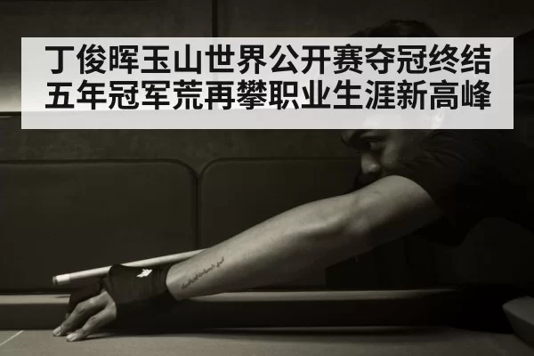 丁俊晖玉山世界公开赛夺冠终结五年冠军荒再攀职业生涯新高峰